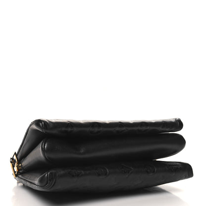 Louis Vuitton Lambskin Embossed Monogram Coussin PM Black 4 of 11