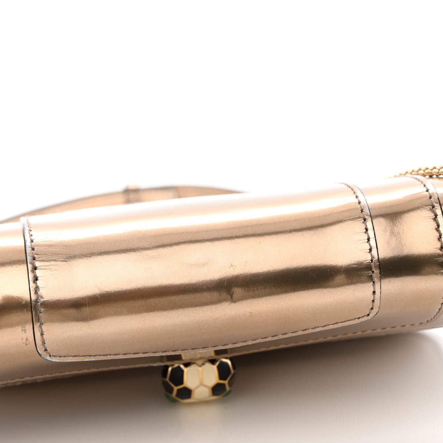 Metallic Calfskin Serpenti Forever Crossbody Bag Bronze