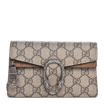 Gucci GG Supreme Monogram Super Mini Dionysus Shoulder Bag Taupe 1 of 6