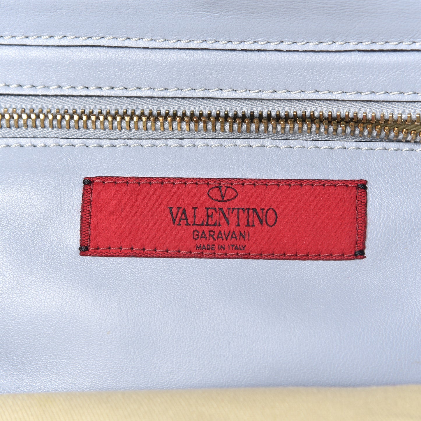 Vitello Small Rockstud Tote Grey