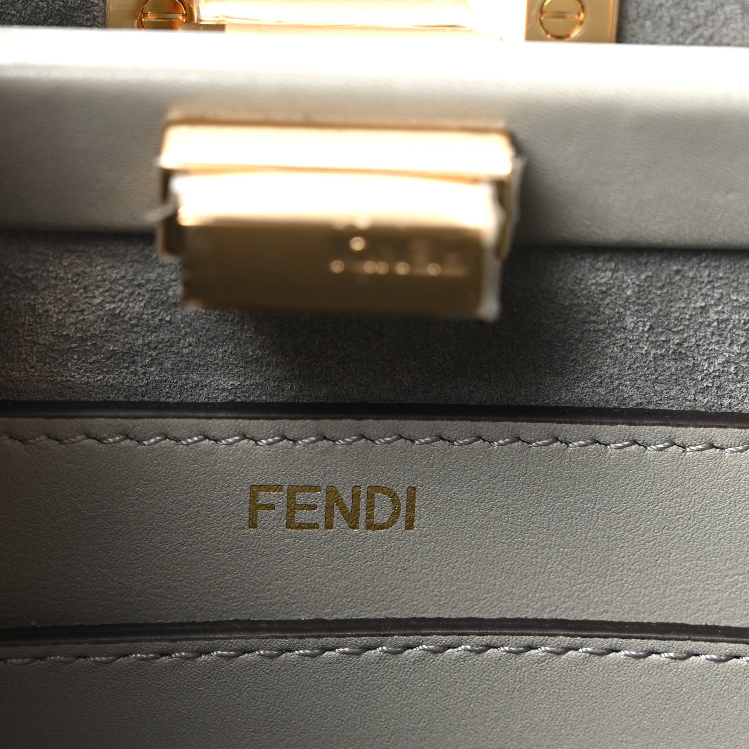 Fendi Vitello Small Soft Peekaboo Satchel Matcha Latte 6 of 10