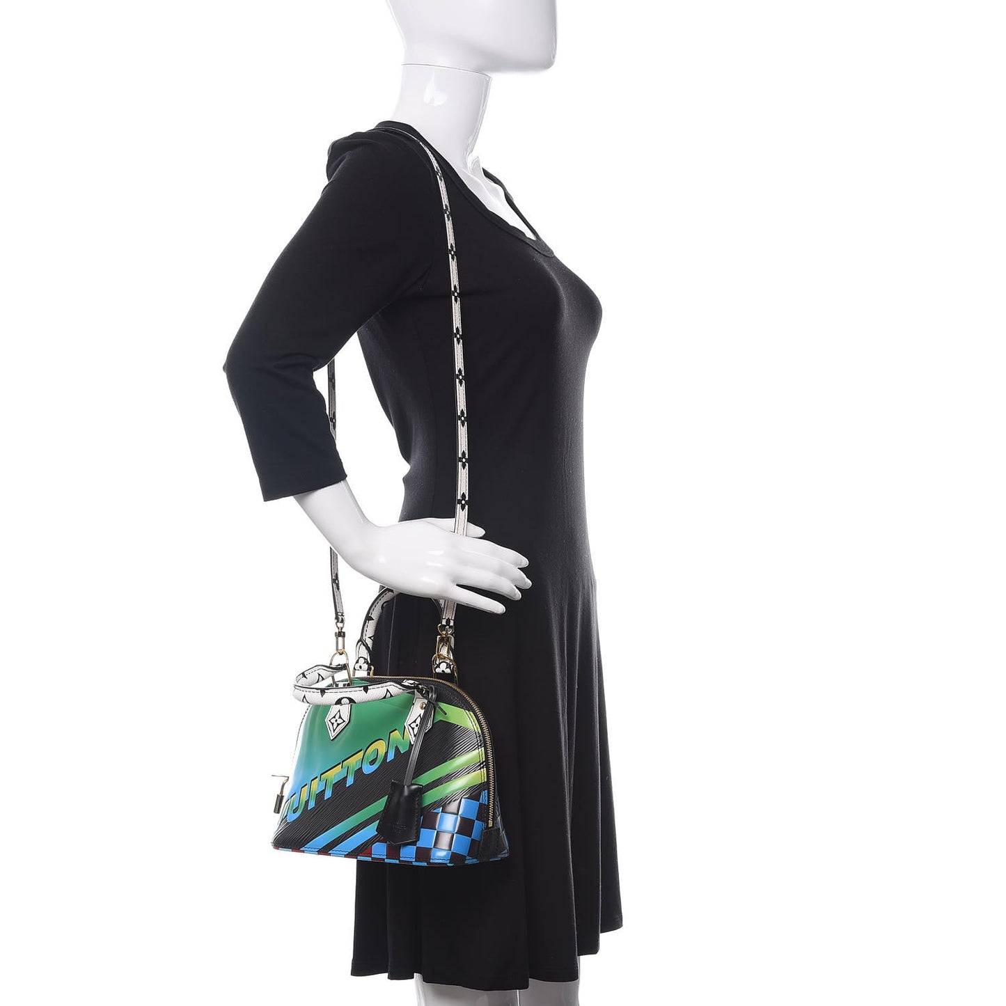 Epi Damier Race Alma BB Blue Vert