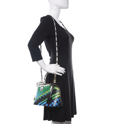 Louis Vuitton Epi Damier Race Alma BB Blue Vert 2 of 9