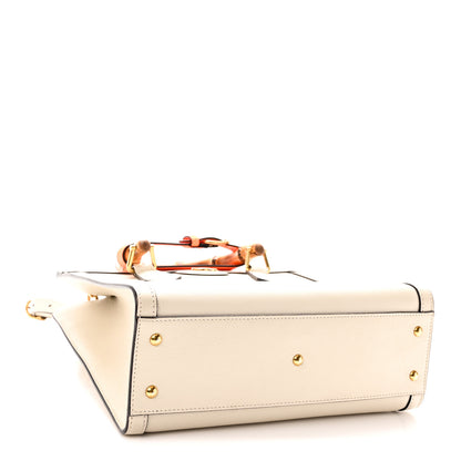 Gucci Wonka Grain Calfskin Small Diana Tote Bag Mystic White 4 of 10