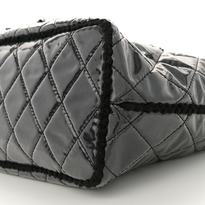 Chanel Vinyl Quilted Funny Tweed Tote Black 10 of 14
