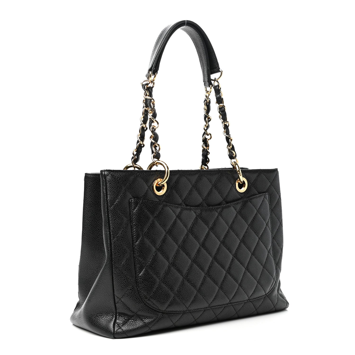 Chanel Caviar Quilted Grand Shopping Tote GST Black 3 of 10