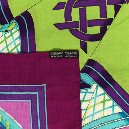 Hermes Cashmere Silk Grande Tenue Shawl 140 3 of 5