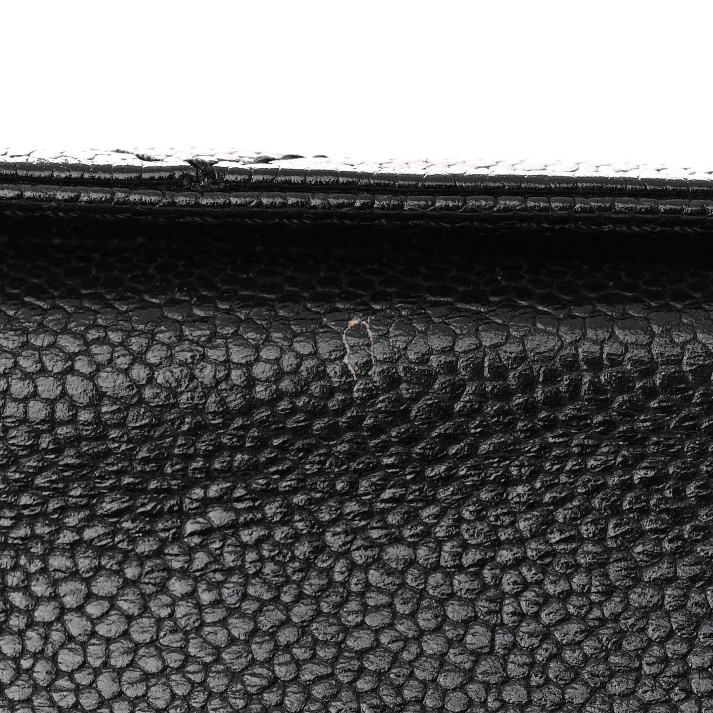 Caviar Quilted Large Shopping Tote Black