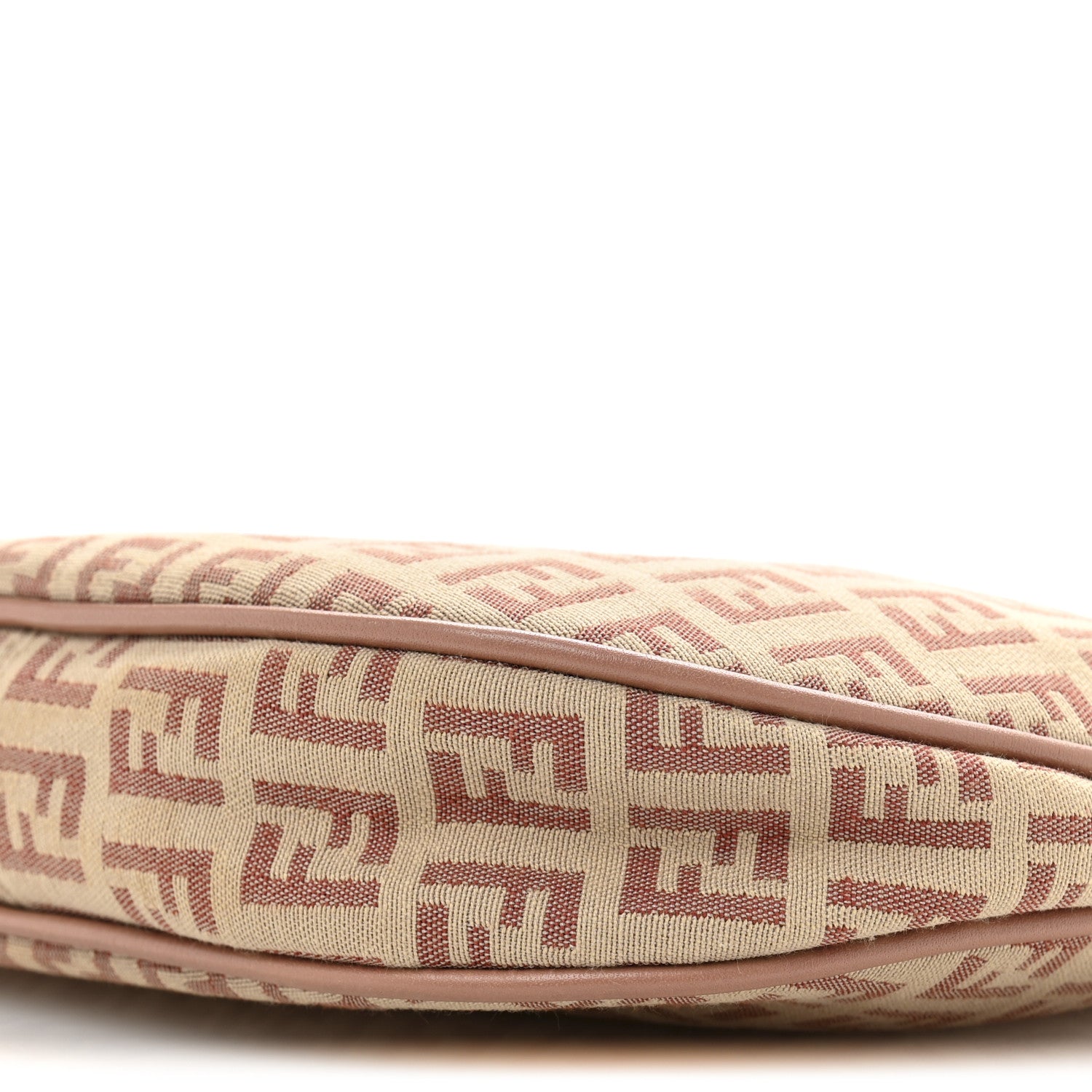 Fendi Zucchino Vitello Pochette Beige Bruciato Bois de Rose 10 of 15