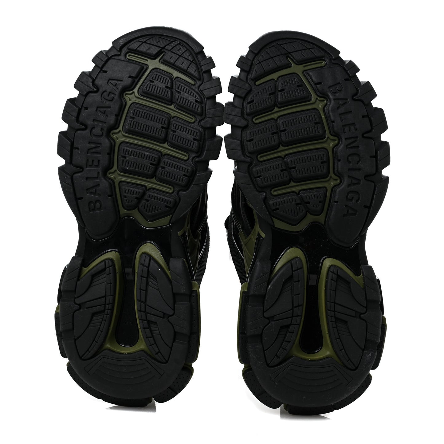 Rubber Mesh Bi-Color Mens Track.2 Open Sneakers 40 Kaki