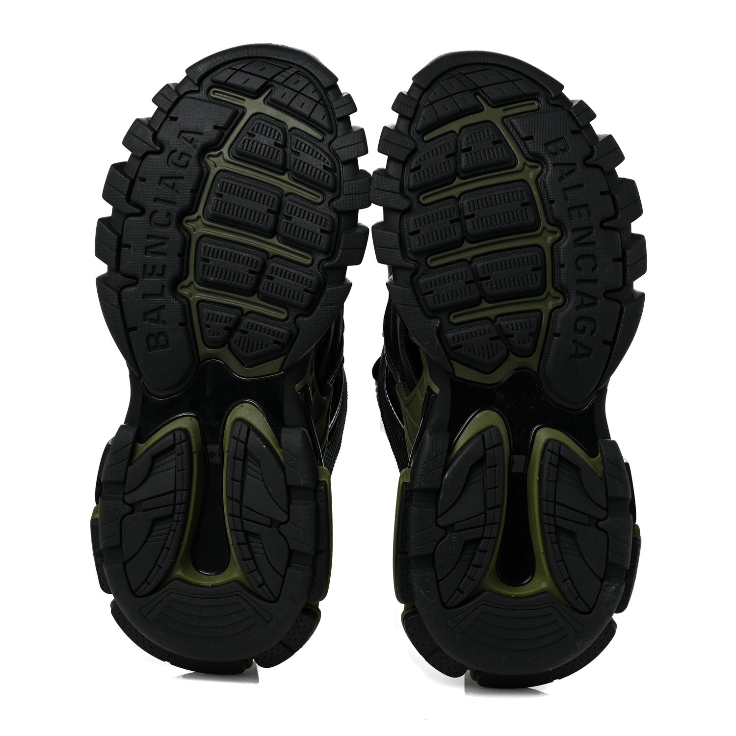 Balenciaga Rubber Mesh Bi-Color Mens Track.2 Open Sneakers 40 Kaki 5 of 7
