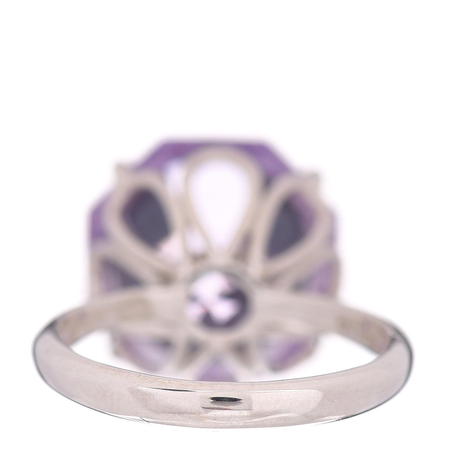 Tiffany Sterling Silver Amethyst Sparklers Octagonal Cocktail Ring 49 5 4 of 5