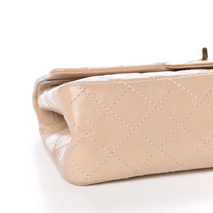 Chanel Patent Distressed Calfskin Quilted 2.55 Reissue 225 Flap Beige 8 of 13