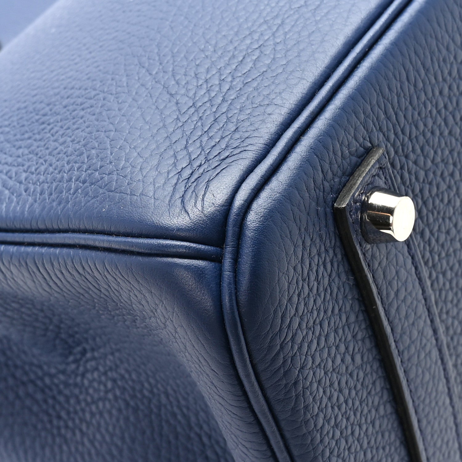Hermes Taurillon Clemence Birkin 35 Bleu Saphir 10 of 12