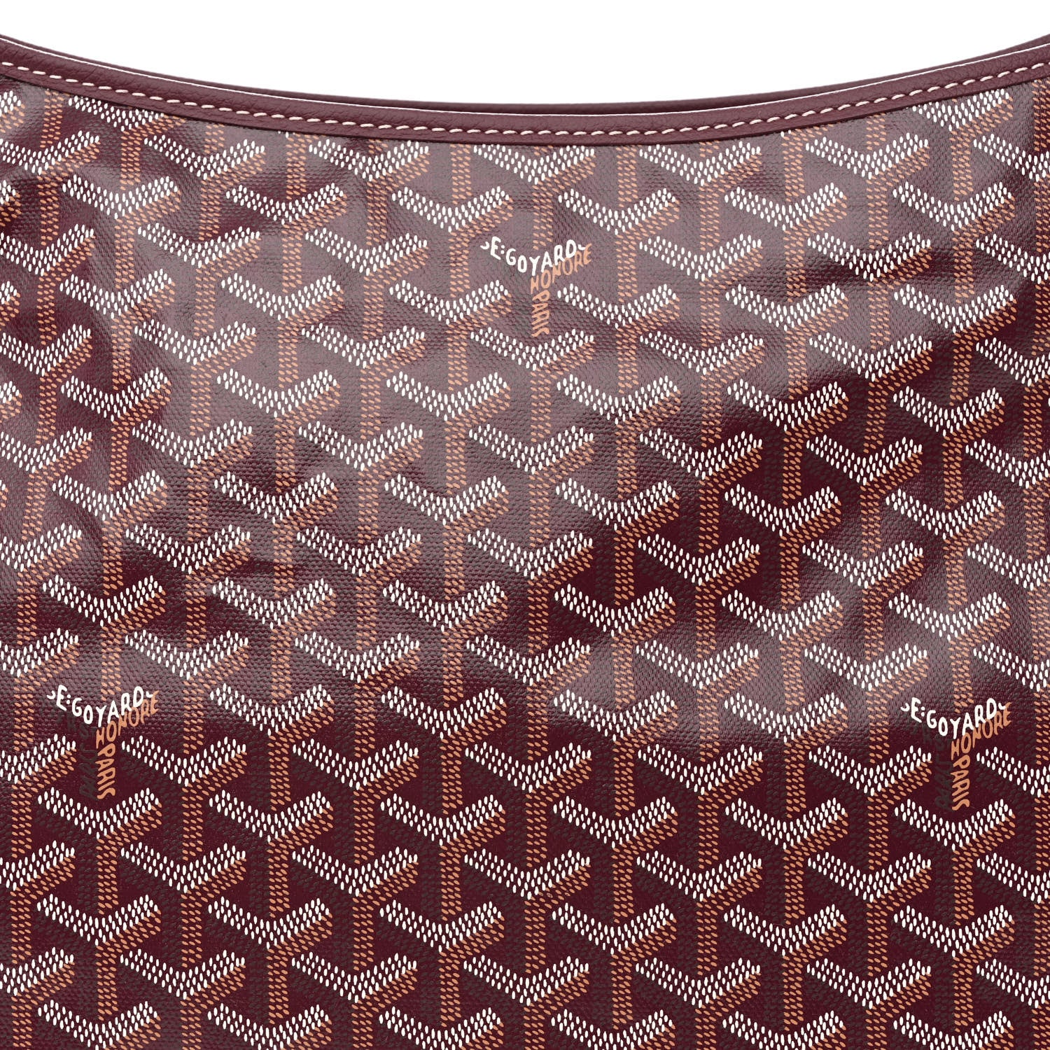 Goyard Goyardine Boheme Hobo Burgundy 10 of 12