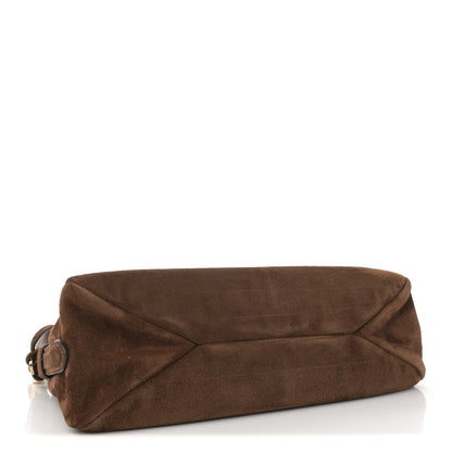 Prada Scamosciato Suede Medium Aimee Shoulder Bag Cacao 4 of 9