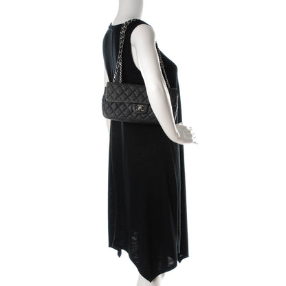 Chanel Crackled Calfskin Quilted East West Flap Black 2 of 7