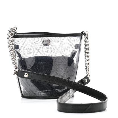 Chanel Crumpled Calfskin PVC Bucket Bag Black 4 of 11