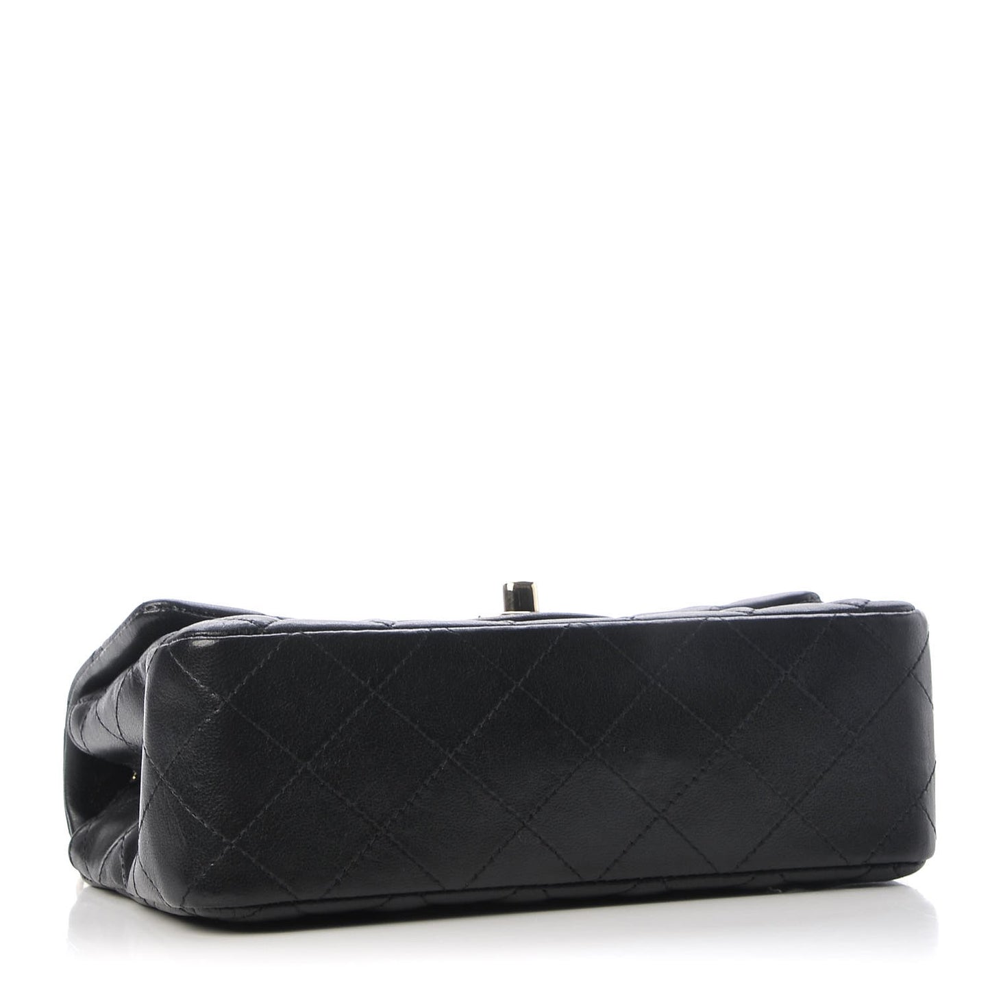 Lambskin Quilted Mini Rectangular Flap Black