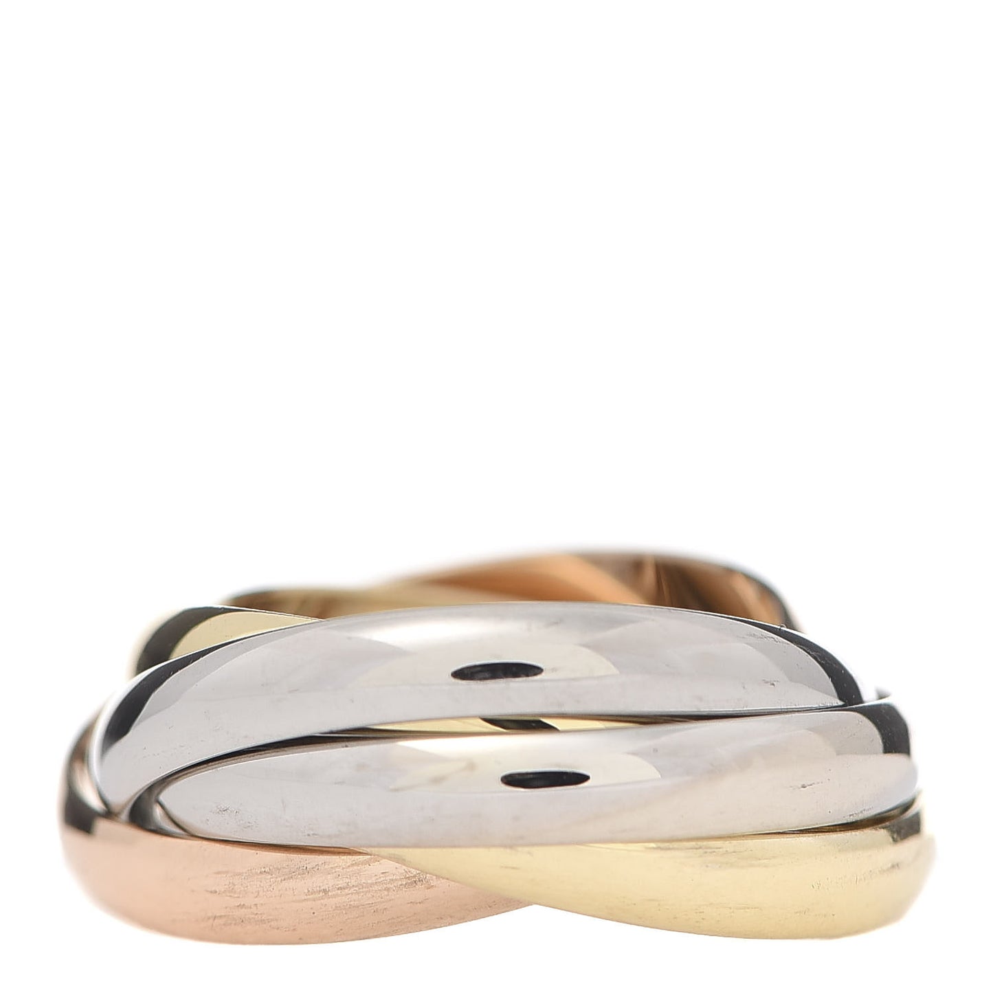 18K Pink Yellow White Gold Five Band Les Must De Trinity Ring 48 4.5