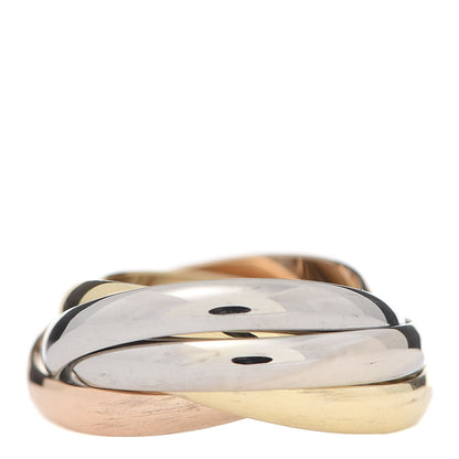 Cartier 18K Pink Yellow White Gold Five Band Les Must De Trinity Ring 48 4.5 3 of 5