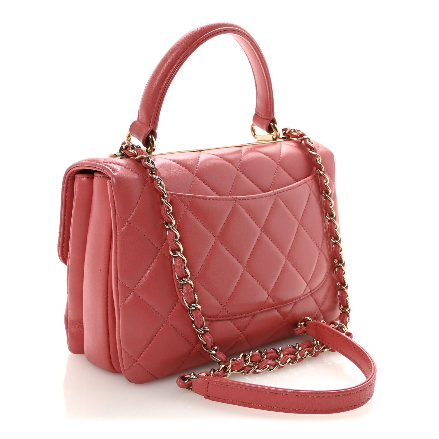 Chanel Lambskin Quilted Small Trendy CC Flap Dual Handle Bag Dark Pink 3 of 10