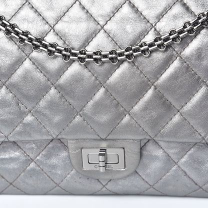 Chanel Metallic Aged Calfskin Quilted 2.55 Reissue 226 Flap Silver 10 of 16