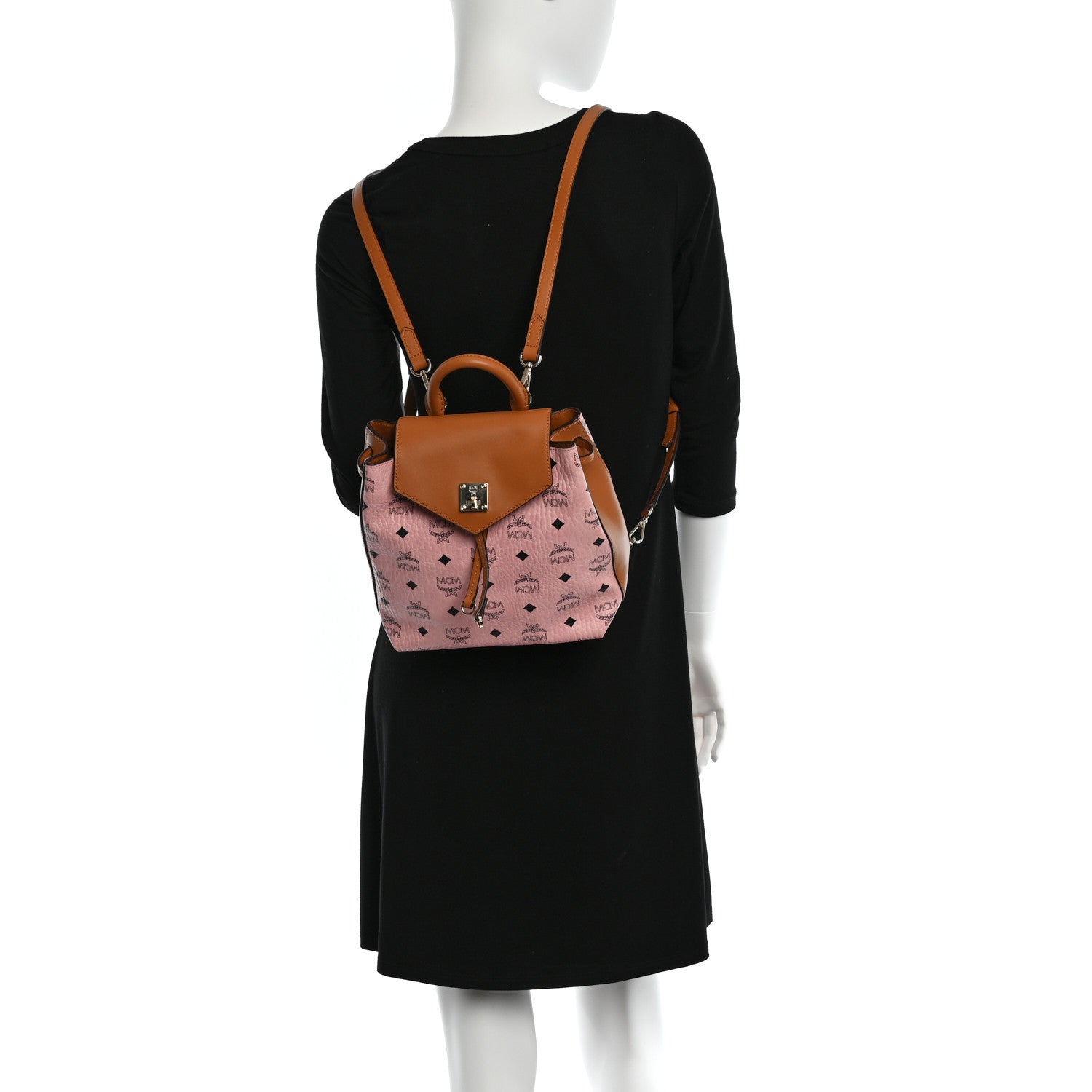 MCM Visetos Small Essential Backpack Soft Pink 2 of 11