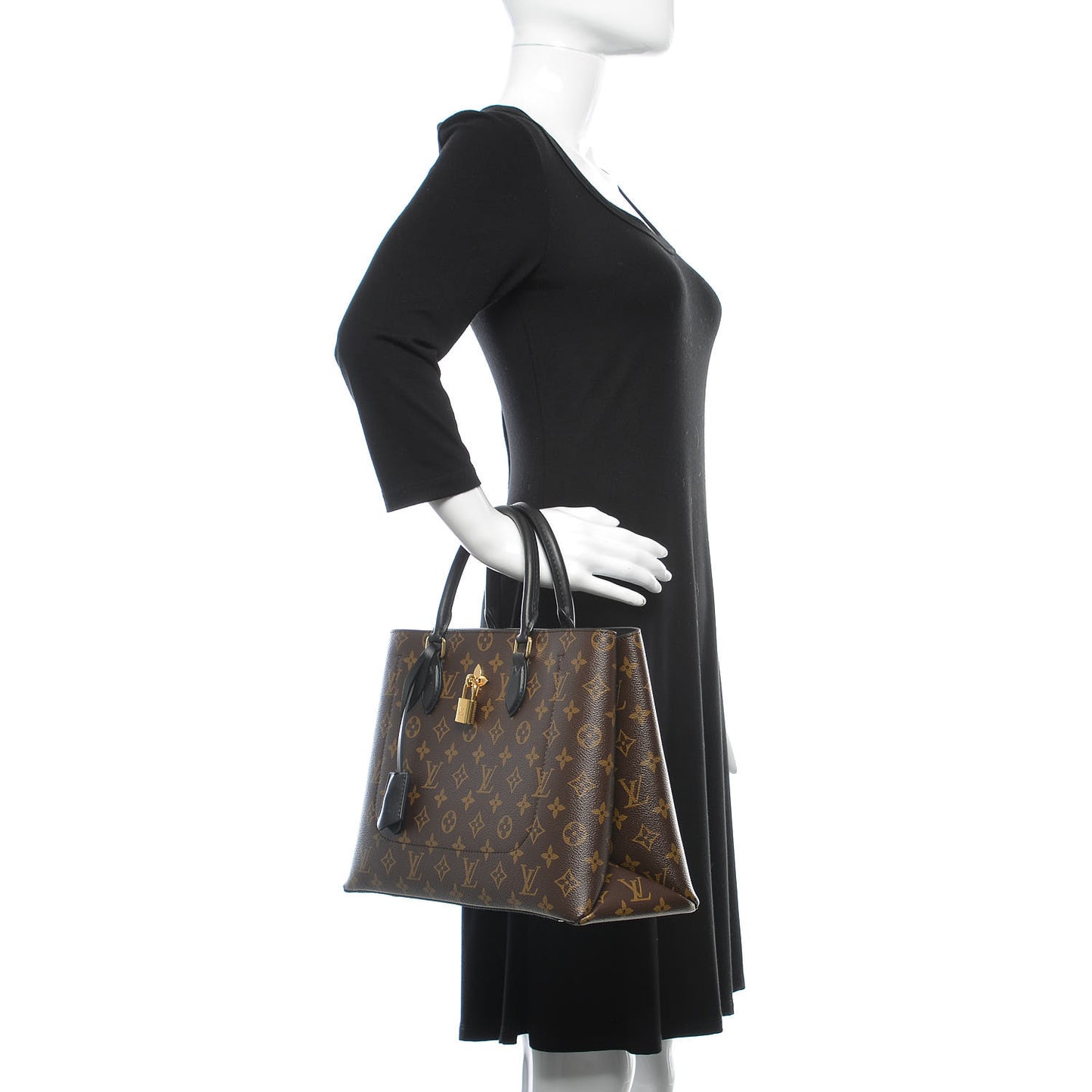 Monogram Flower Tote Black