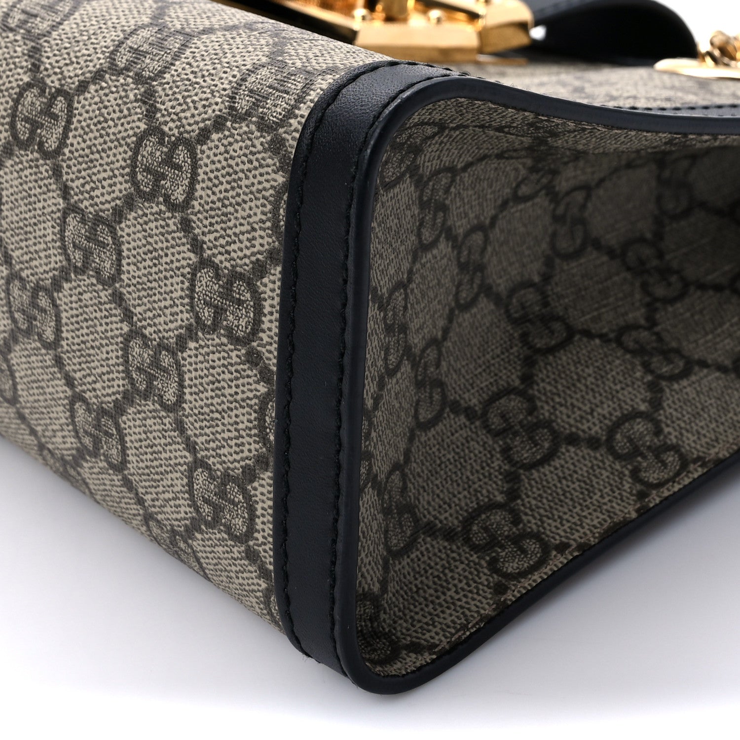 Gucci GG Supreme Monogram Small Padlock Tote Black 9 of 9