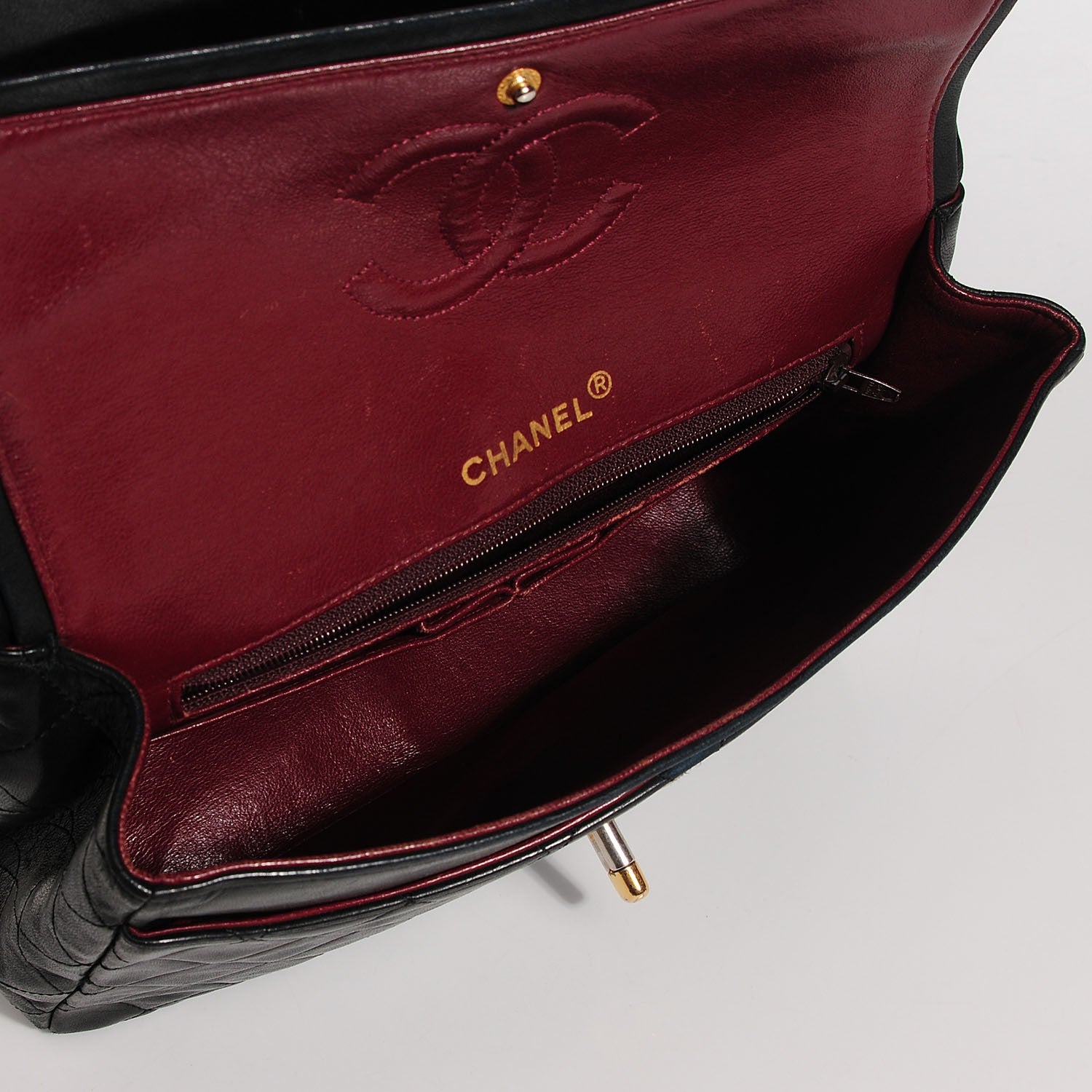 Chanel Lambskin Quilted Medium Double Flap Black 5 of 9