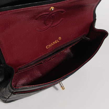 Chanel Lambskin Quilted Medium Double Flap Black 5 of 9