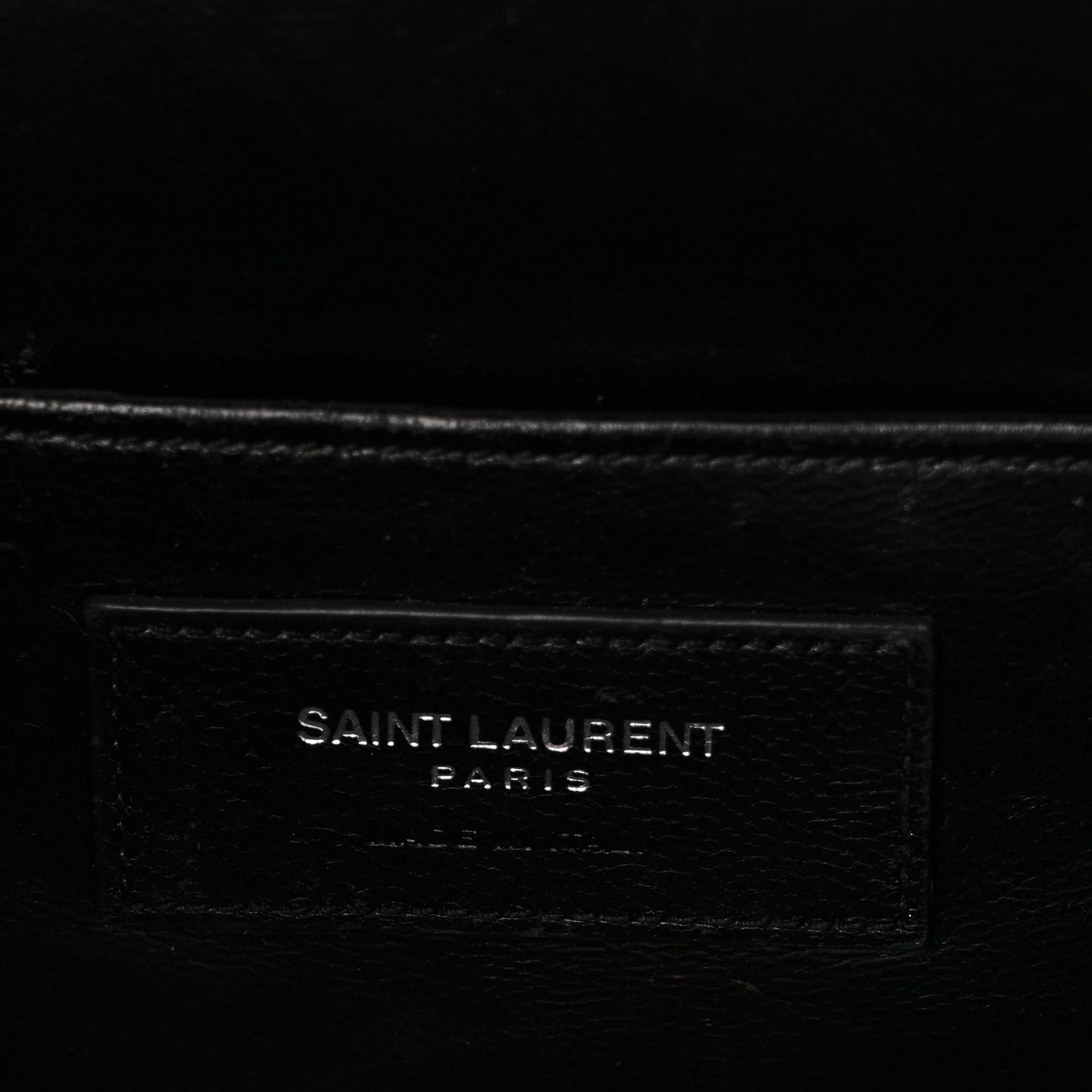 Lambskin Matelasse Chevron Lunchbox Bag Black