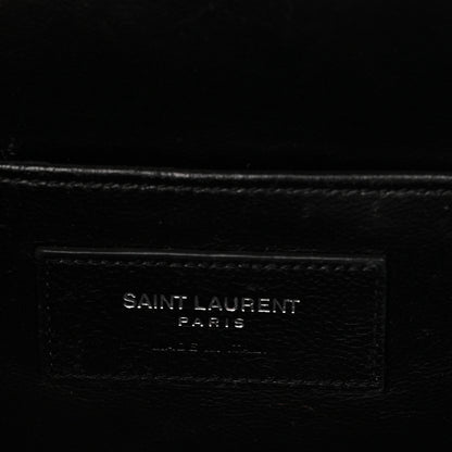 Saint Laurent Lambskin Matelasse Chevron Lunchbox Bag Black 6 of 9