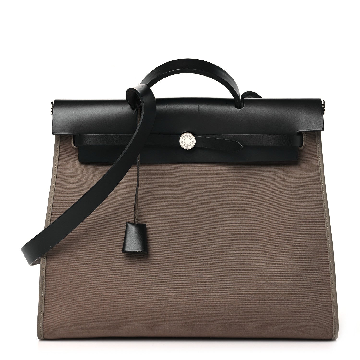 Hermes Toile Officier Vache Hunter Herbag Zip 39 MM Etoupe Bleu Indigo 1 of 12