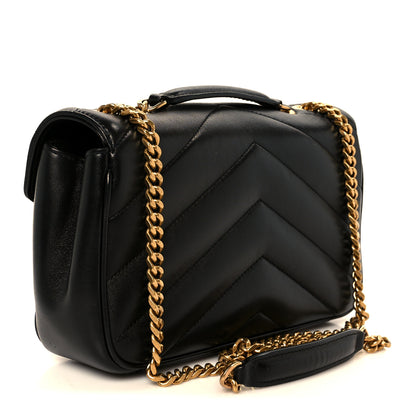 Saint Laurent Lambskin Chevron Quilted Small Loulou Black 5 of 15