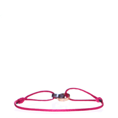 Cartier 18K Pink Gold Ceramic 4 Diamond LOVE Cord Bracelet Hot Pink 3 of 8