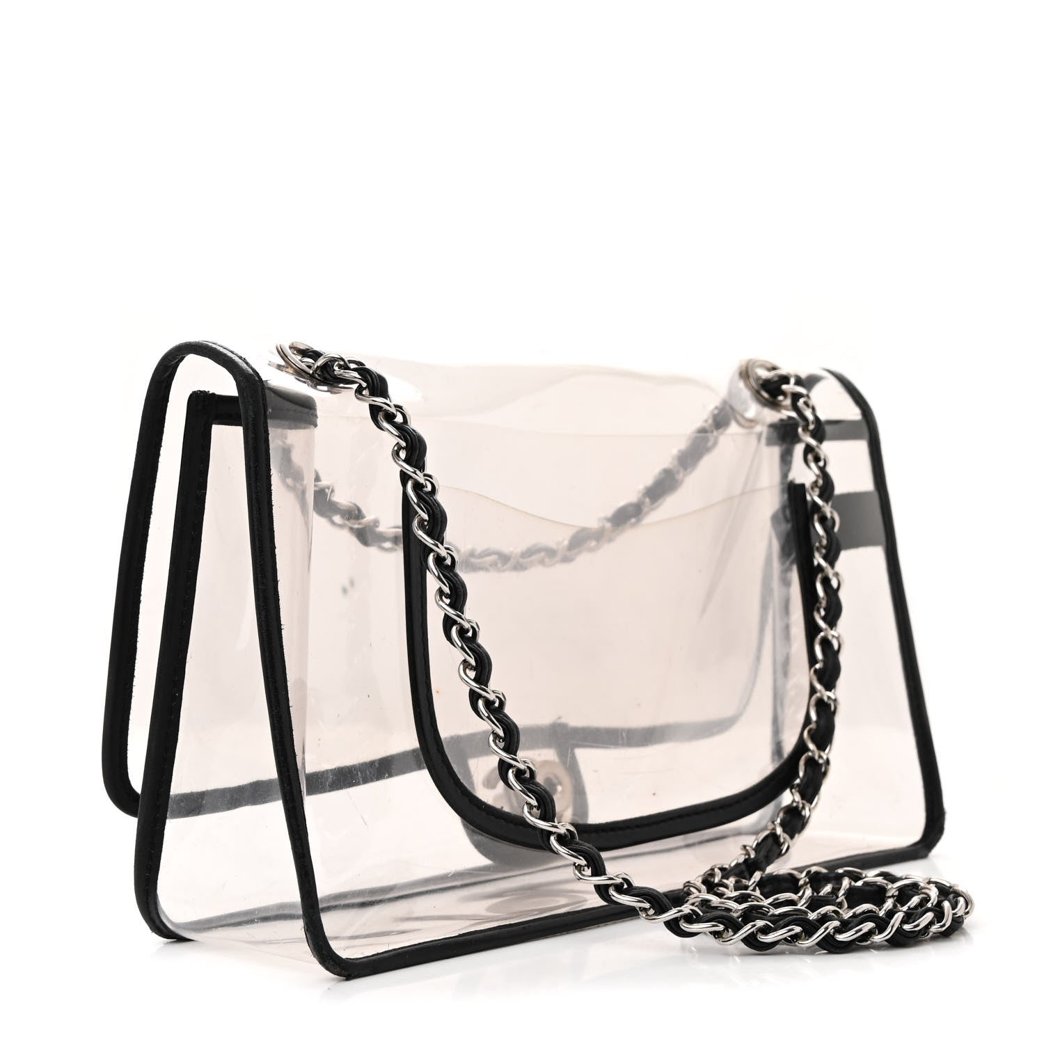 Chanel Lambskin Vinyl Large Naked Flap Black 3 of 12