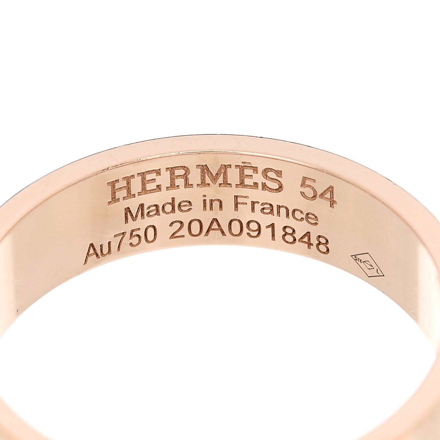 18K Rose Gold Diamond PM Kelly Ring 54 7