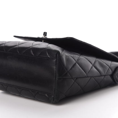 Chanel Lambskin Quilted Shoulder Flap Bag So Black 7 of 9