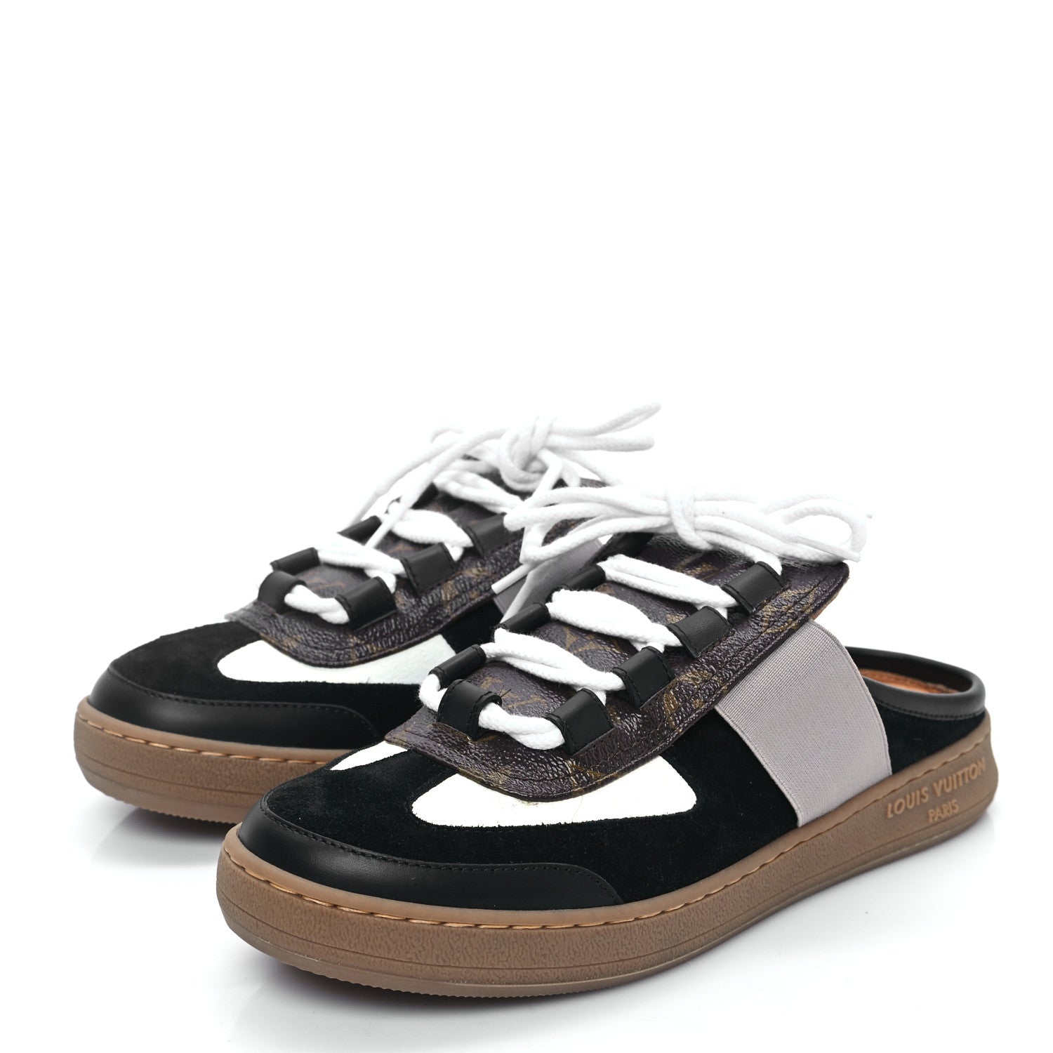 Louis Vuitton Lous Open Back Sneaker 38.5 Black 3 of 9