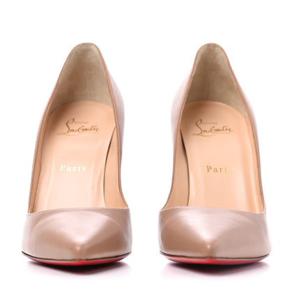 Christian Louboutin Nappa Apostrophy 100 Pumps 38.5 Nude 2 of 17