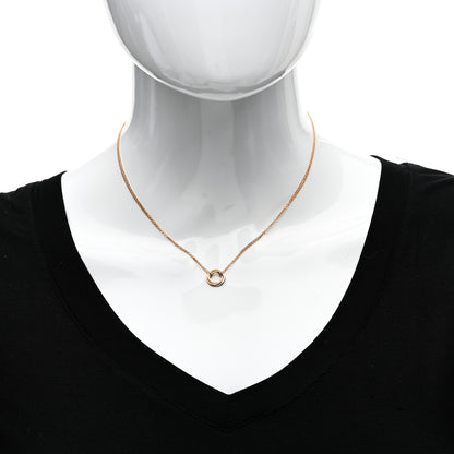 Cartier 18K Pink Yellow White Gold Trinity Double Chain Pendant Necklace 2 of 6