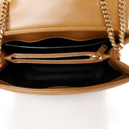 Saint Laurent Calfskin Y Quilted Monogram Small Loulou Chain Satchel Dark Natural 5 of 11