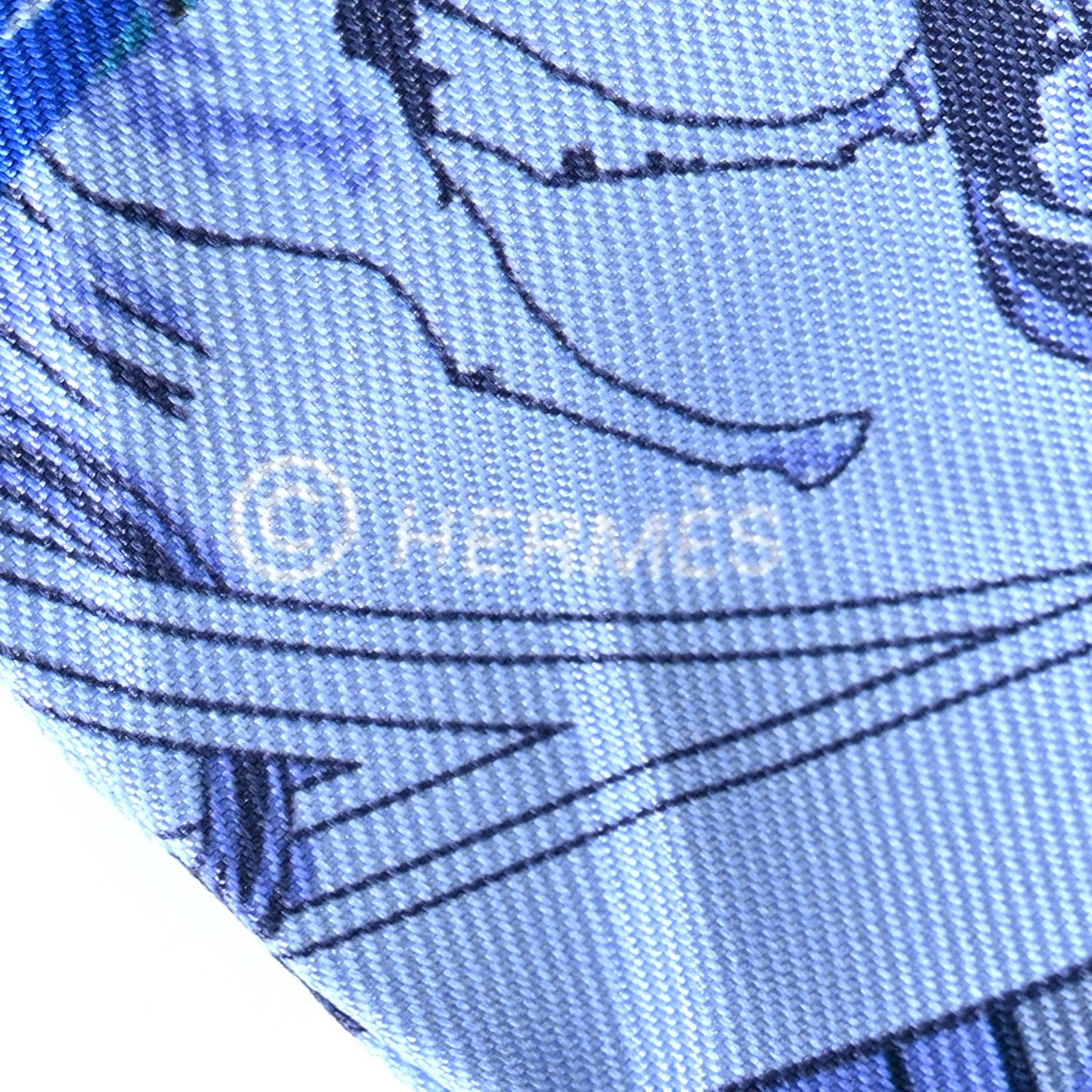 Silk Cheval Phoenix Twilly Marine Ciel Cobalt