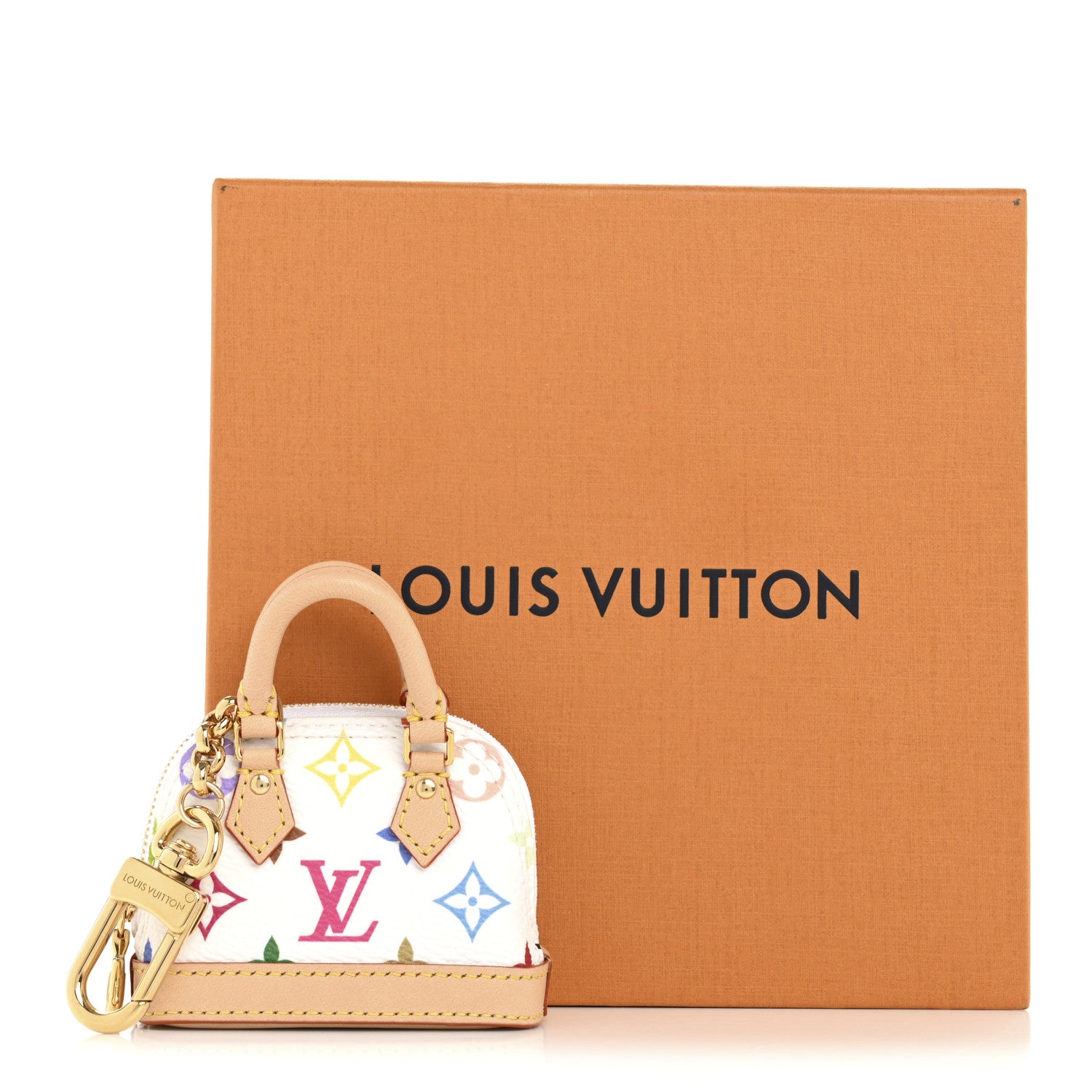Louis Vuitton LV x TM Monogram Multicolor Micro Alma Bag Charm White 6 of 6