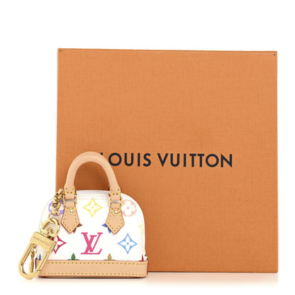 Louis Vuitton LV x TM Monogram Multicolor Micro Alma Bag Charm White 6 of 6