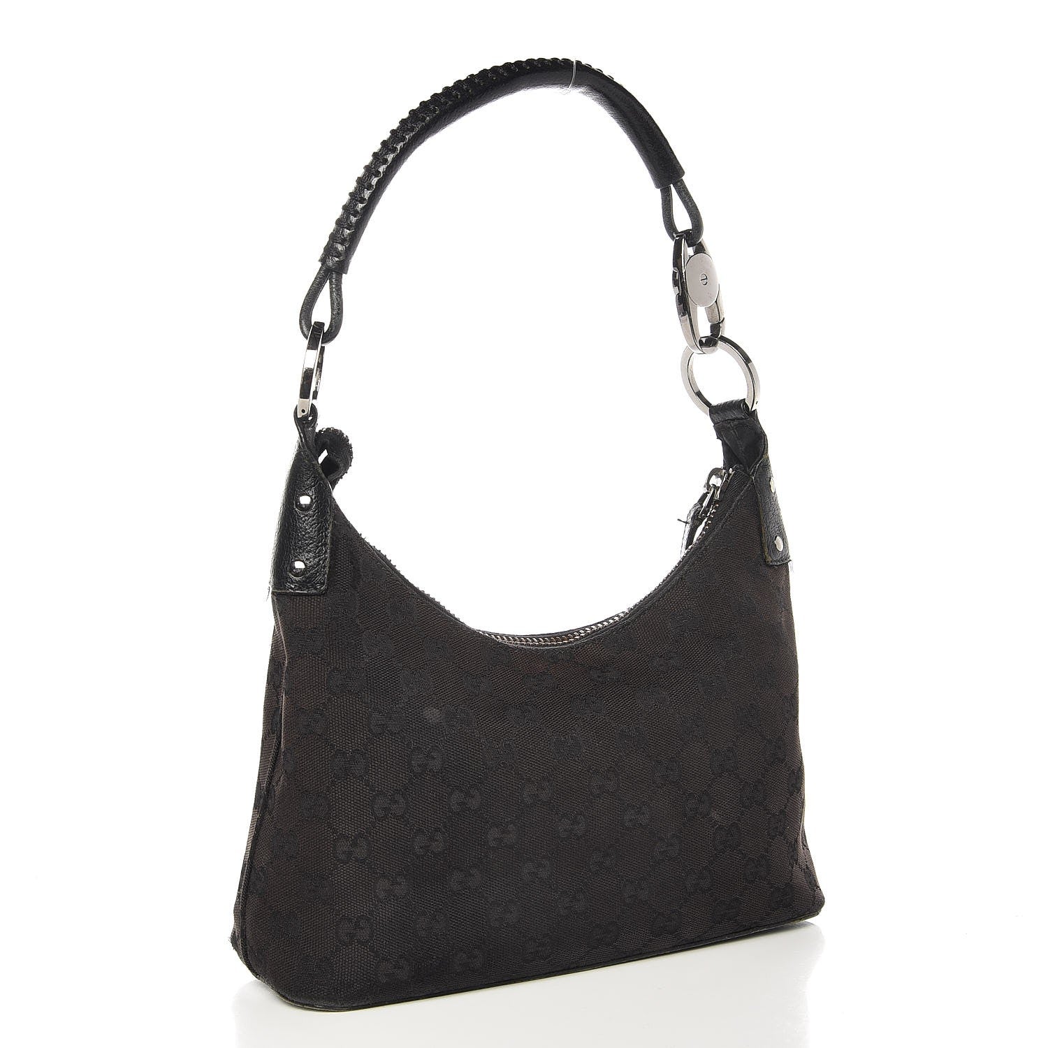 Gucci Monogram Classic Ring Hobo Black 3 of 7