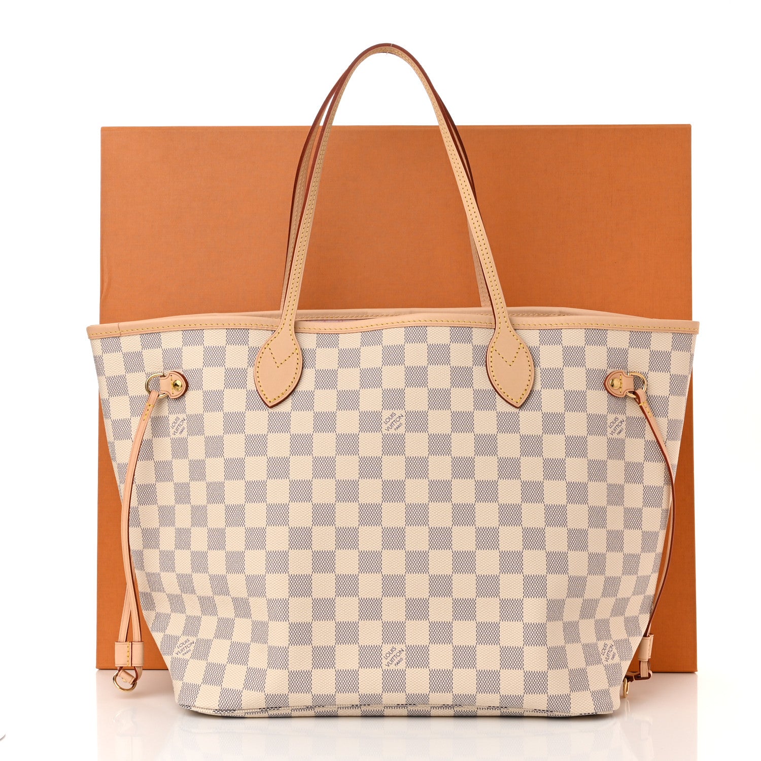 Louis Vuitton Damier Azur Neo Neverfull MM Rose Ballerine 10 of 10