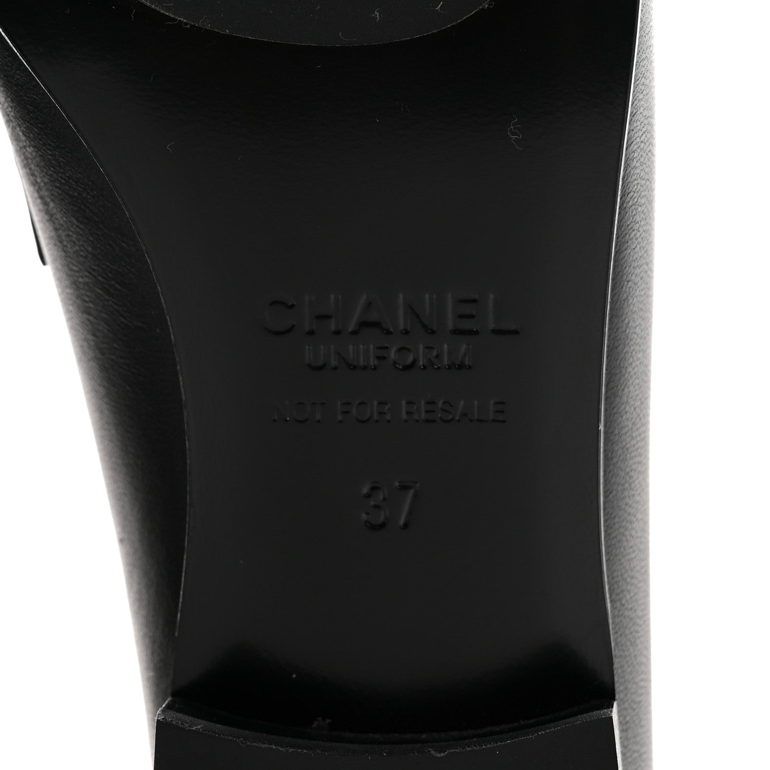 Chanel Calfskin Mens Stitched CC Loafers 37 Black 7 of 8